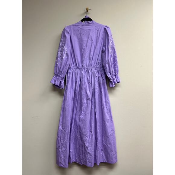 TUCKERNUCK Lavender Embroidery Dowling Midi Dress Size XS NWT - Picture 5 of 6
